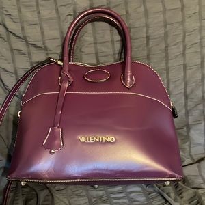 Valentino hand bag purple w/ key and lock